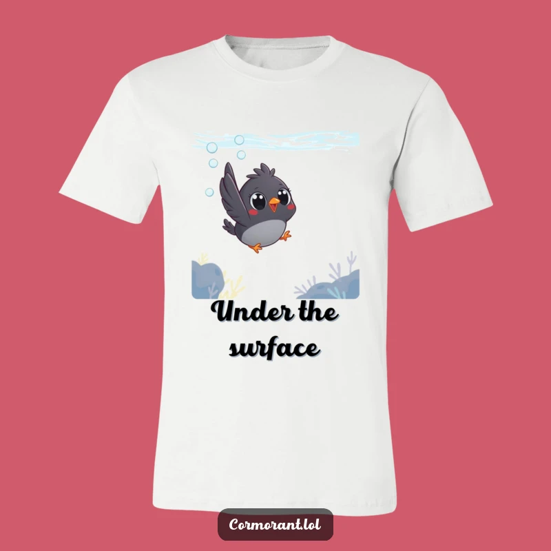 Funny Bird Dive T-Shirt - Big-Eyed Bird Underwater Explorer Apparel
