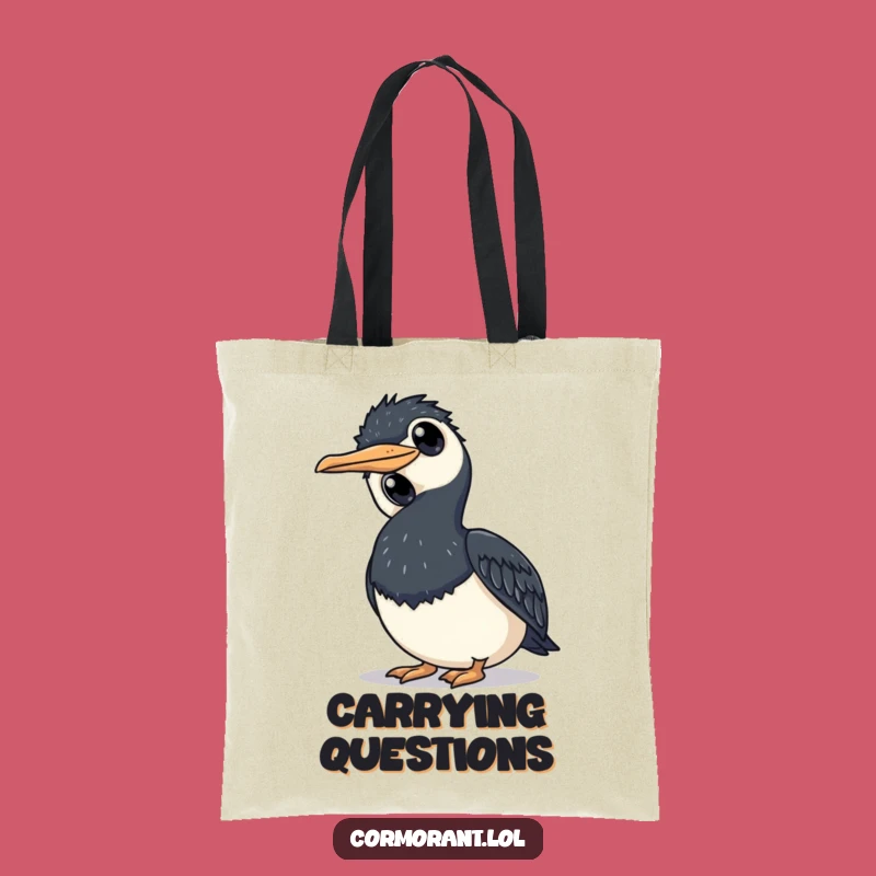 Funny Cormorant Curious Mind Tote Bag - Hilarious Bird Lover Gift!
