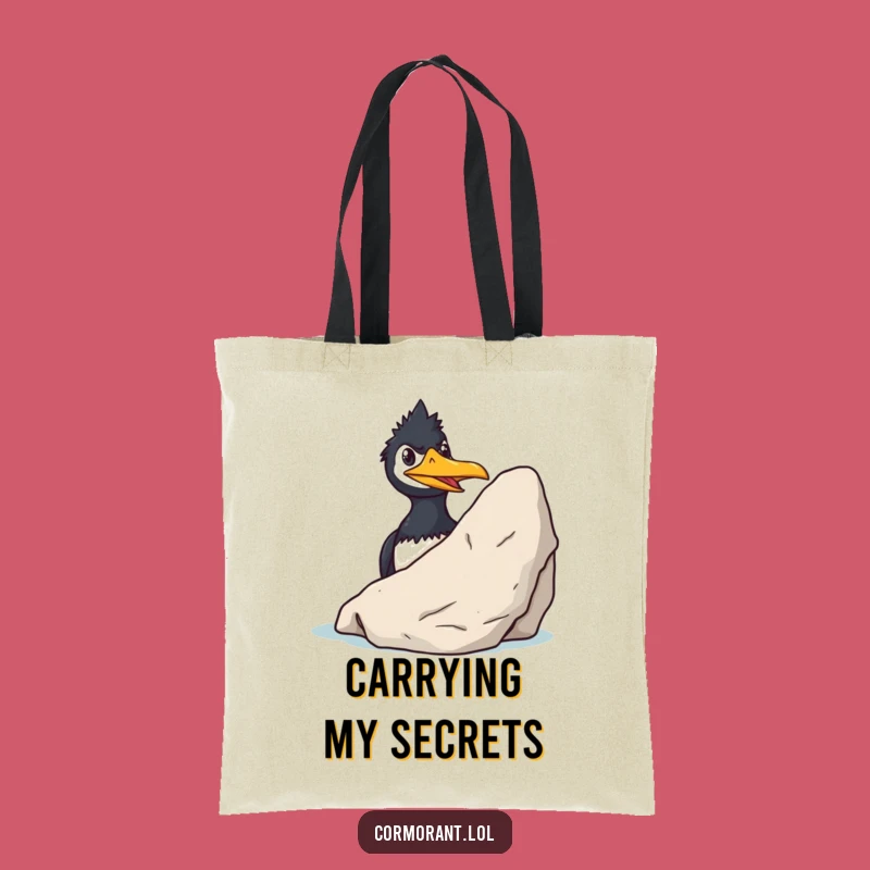 Funny Cormorant Grin Tote Bag: Sly Bird Carryall for Secret Keepers