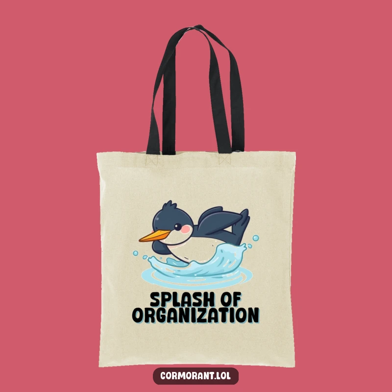 Funny Cormorant Splash Tote Bag: Carry Your Enthusiasm with Style!