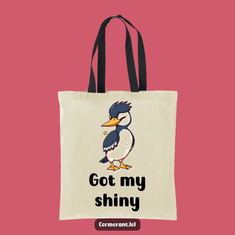 Funny Cormorant Wink Tote Bag - Chic Bird Treasure Carrier Gift