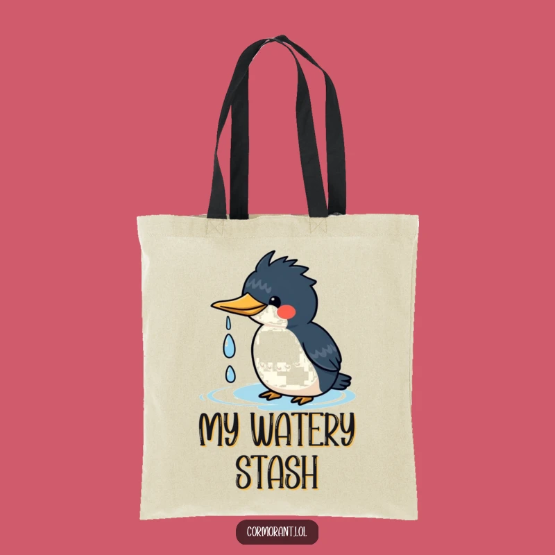 Funny Kawaii Cormorant Tote Bag - Carry Your Happy Splash